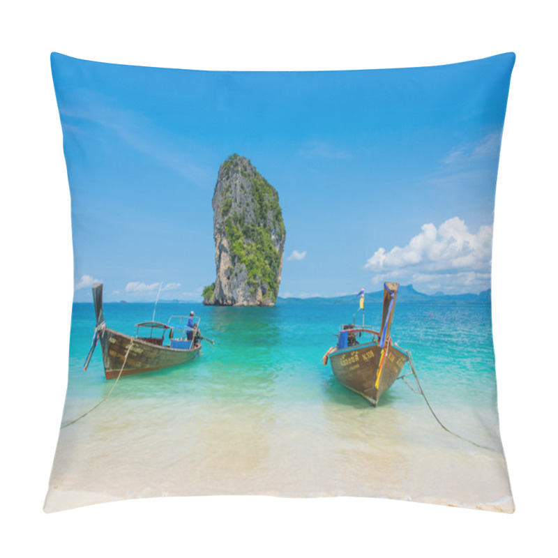 Personality  Boat Phranang Beach Thailand Pillow Covers