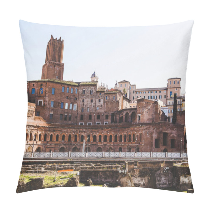 Personality  View On Buildings From Roman Forum Ruins In Rome, Italy Pillow Covers