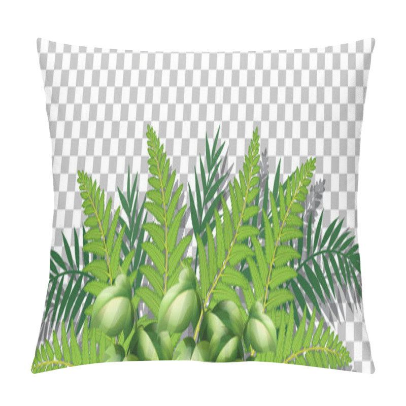 Personality  Grass And Plants On Transparent Background For Decor Illustration Pillow Covers