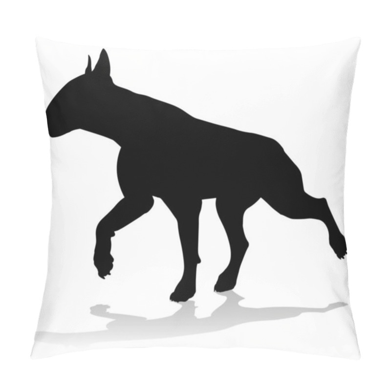 Personality  A Detailed Animal Silhouette Of A Pet Dog Pillow Covers