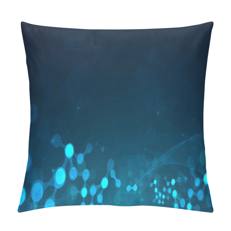 Personality  DNA Digital, Sequence, Code Structure With Glow. Science Concept And Nano Technology Background. Vector Design. Pillow Covers