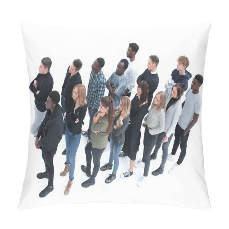 Personality  Group Of Happy Young People Standing Together. Pillow Covers