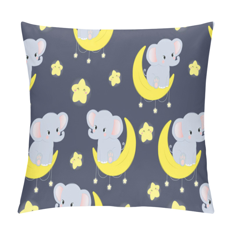 Personality  Elephant Repeat Pattern. Nursery Art Background. Children's Fabric Pattern Design. Pillow Covers