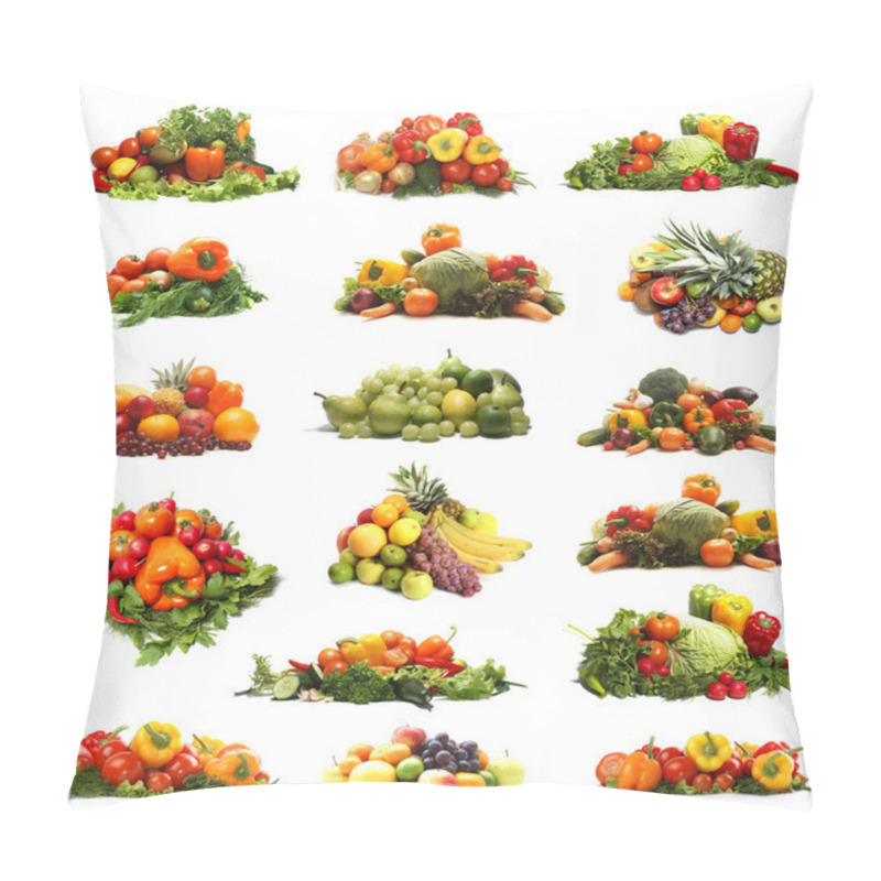 Personality  Vegetables Isolated On White Pillow Covers