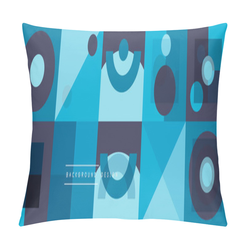 Personality  Neo Memphis Geometric Pattern With Circles, Squares And Lines. Pop Art Abstract Background For Covers, Banners, Flyers And Posters And Other Templates Pillow Covers