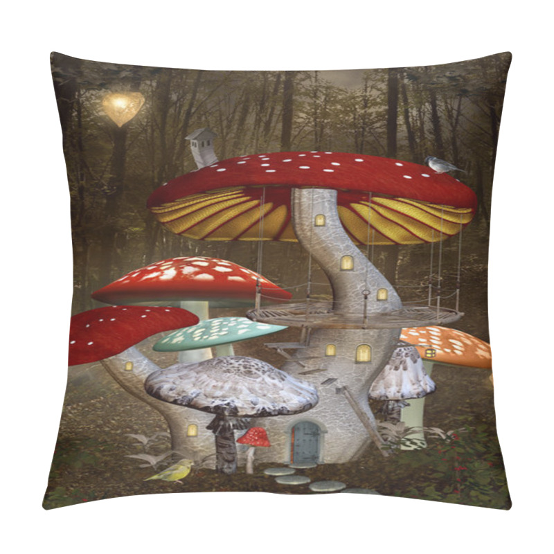 Personality  Mushrooms Palace Pillow Covers