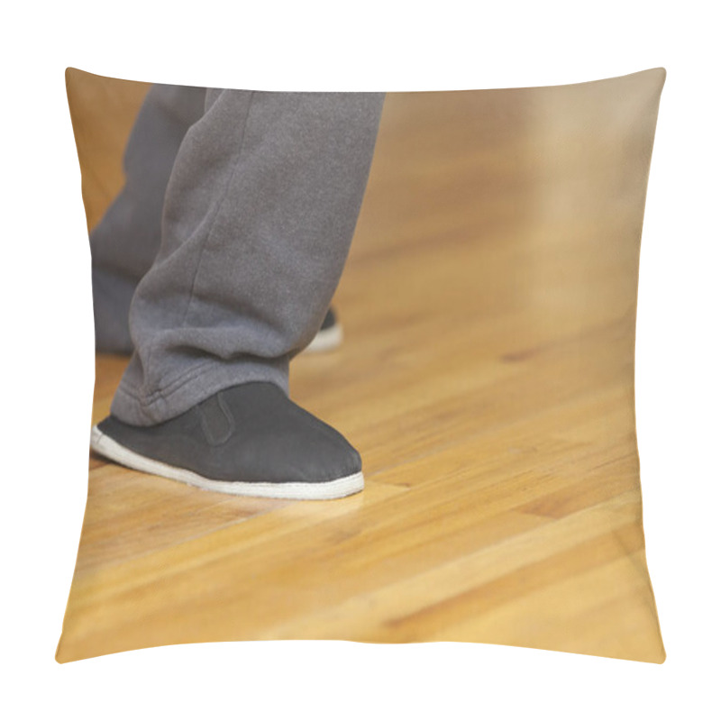 Personality  Tai Chi Footwork And Kung Fu Shoes, Shallow Depth Of Field, Focus On Shoe. Pillow Covers