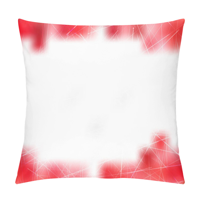 Personality  Abstract Random Intersecting Lines Red And White Background Vector Image Pillow Covers