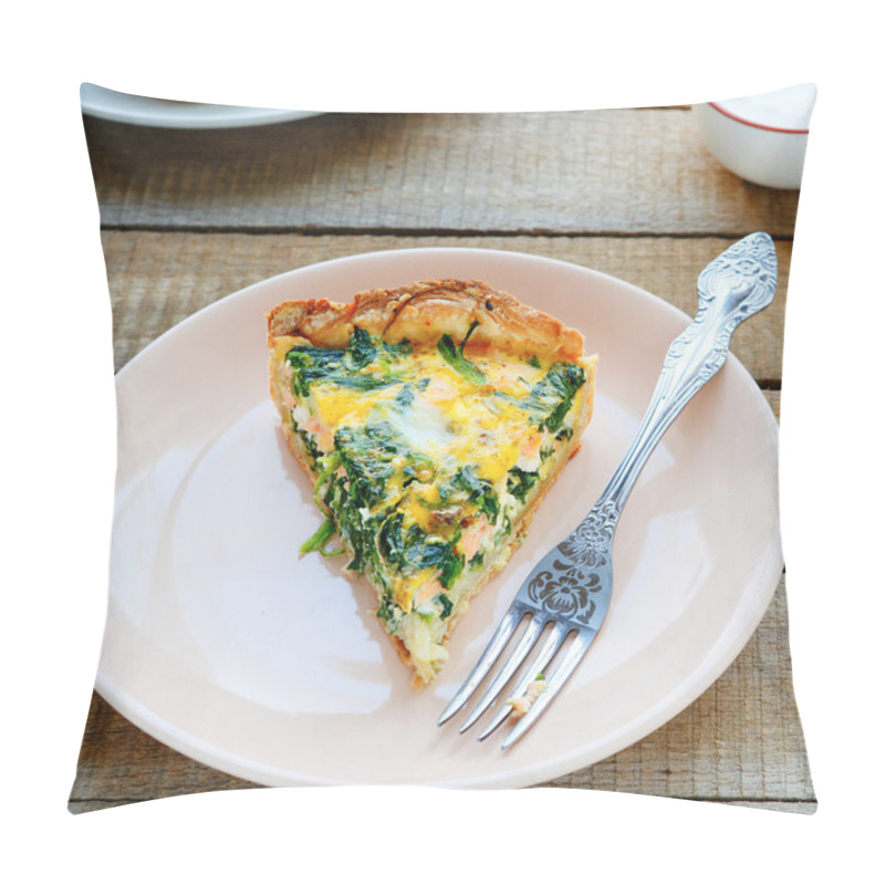 Personality  Quiche With Spinach And Salmon Pillow Covers