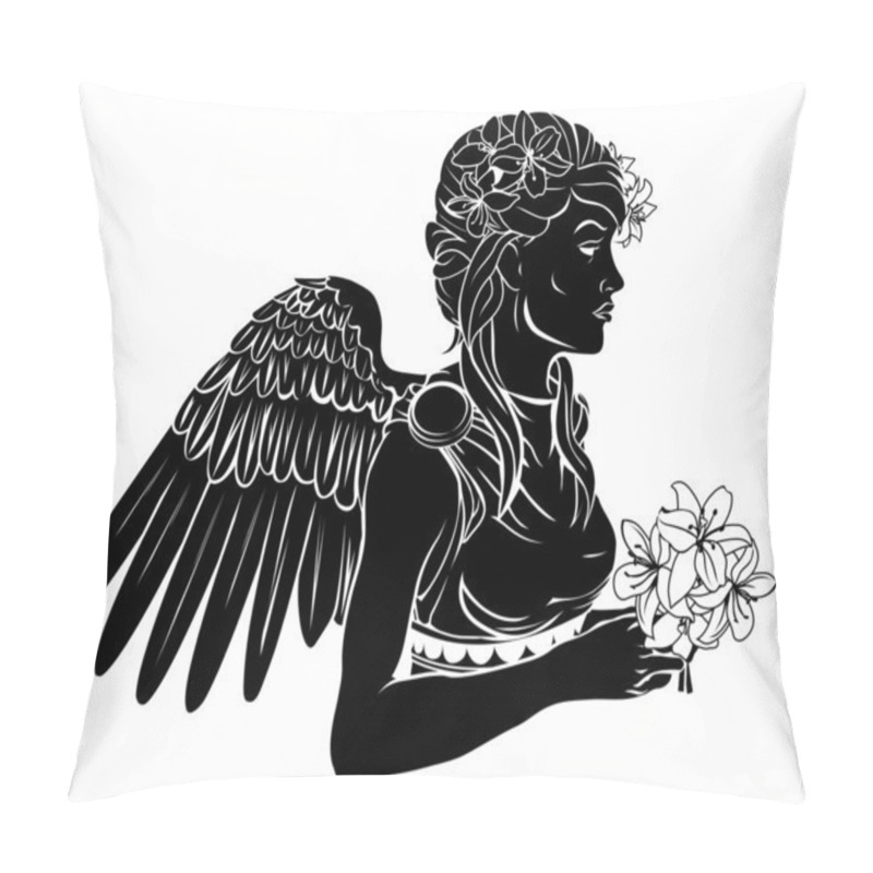 Personality  Stylised Angel Woman Illustration Pillow Covers