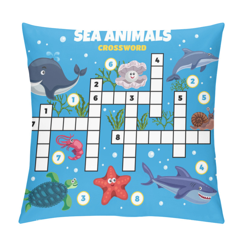 Personality  Ocean Fishes Funny Crossword Pillow Covers