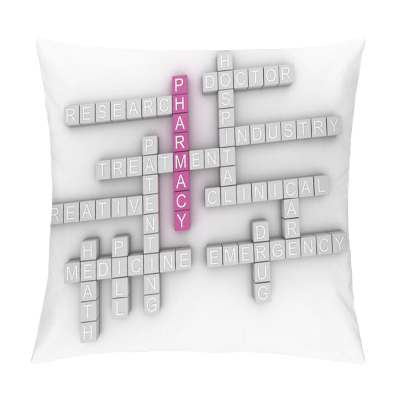 Personality  3d Image Pharmacy Word Cloud Concept Pillow Covers