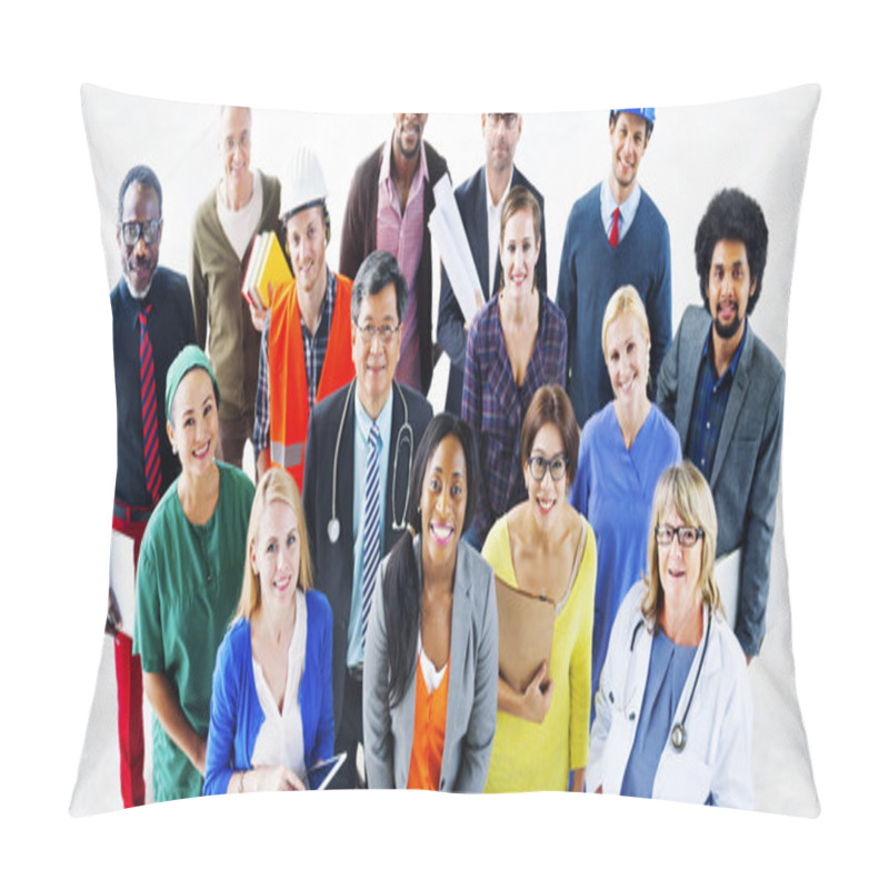 Personality  Multi-ethnic People With Various Jobs Concept Pillow Covers