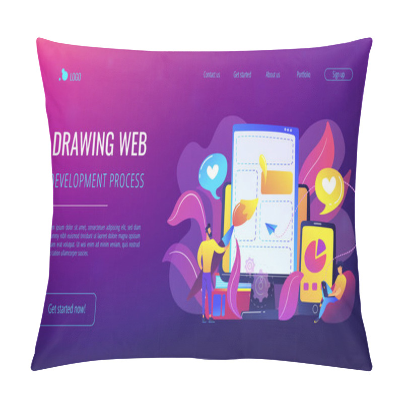 Personality  Front End Development It Concept Vector Illustration Pillow Covers