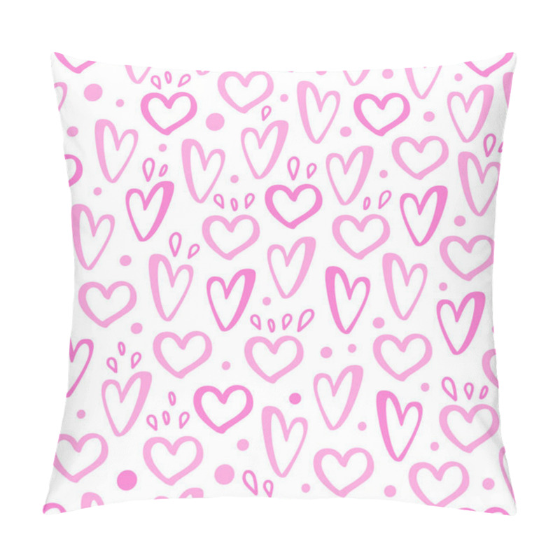 Personality  Pink Hearts On Seamless Background Pillow Covers