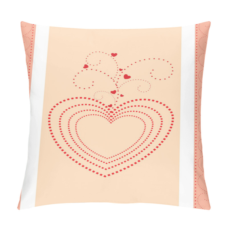 Personality  Background With Isolated Dotted Heart Pillow Covers