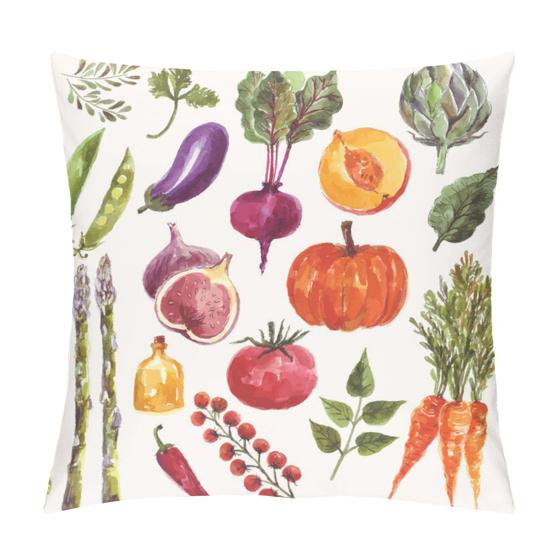 Personality  Set Of Vegetables And Fruits Pillow Covers