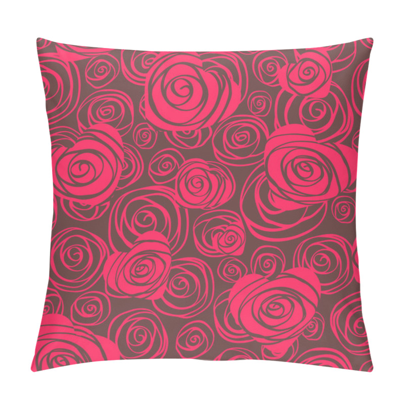 Personality  Abstract Seamless Pattern With Hearts And Roses Pillow Covers