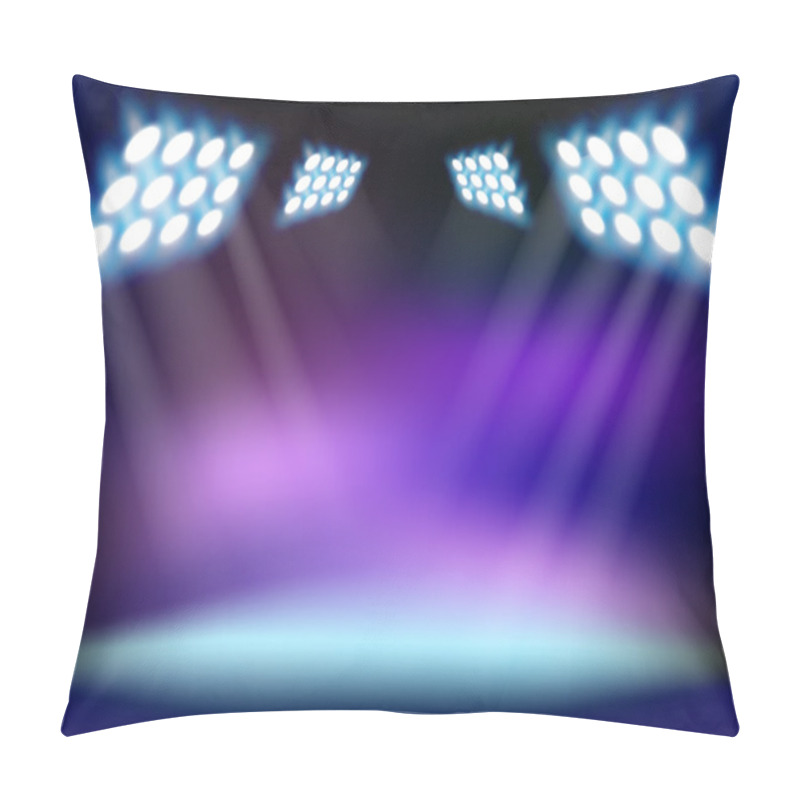 Personality  Blue Spotlights. Vector Illustration. Pillow Covers