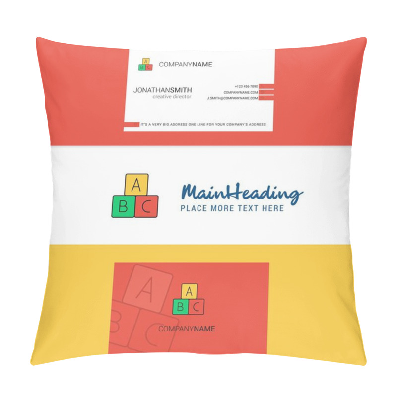 Personality  Beautiful Alphabets Blocks  Logo And Business Card. Vertical Design Vector Pillow Covers