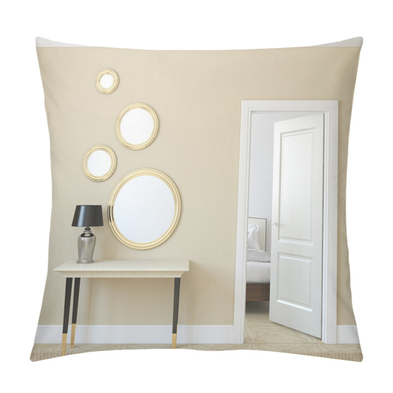 Personality  Modern Hallway With Open Door Pillow Covers