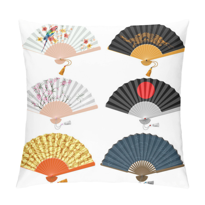 Personality  Foldind Fan Set Pillow Covers