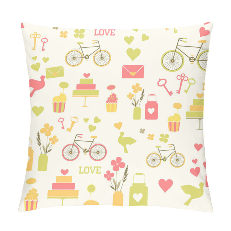 Personality  Seamless Wedding Pattern Pillow Covers