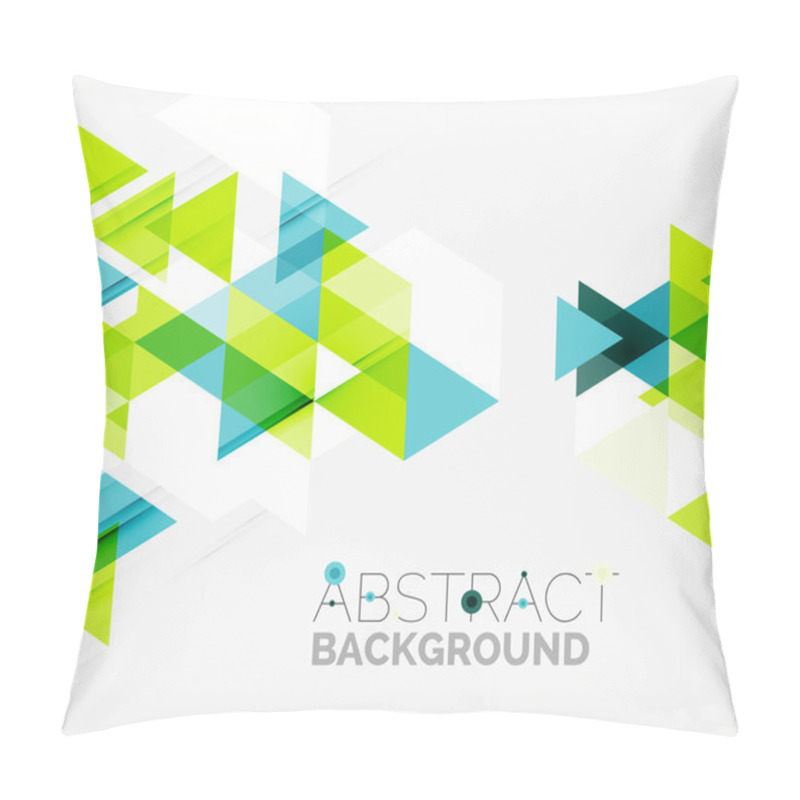 Personality  Abstract Geometric Background. Modern Overlapping Triangles Pillow Covers