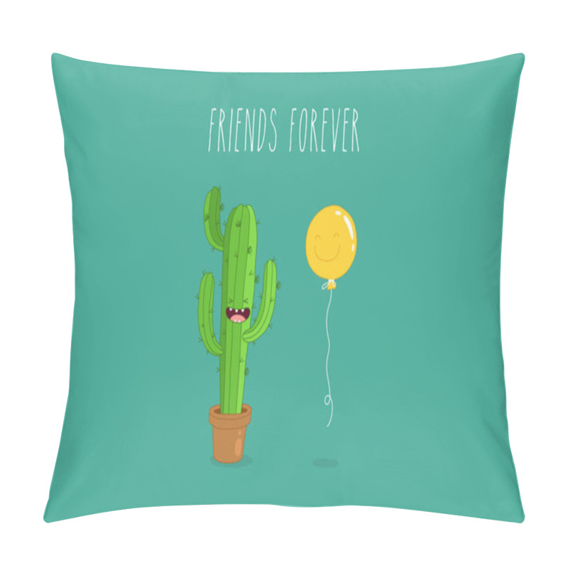 Personality  Funny Cactus With Balloon Pillow Covers