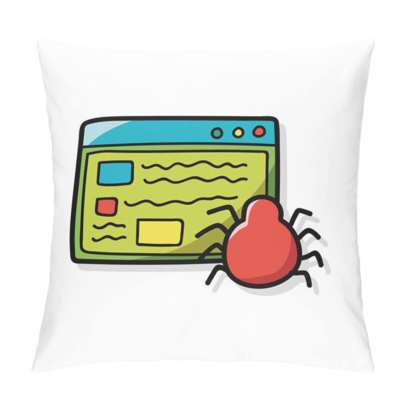 Personality  Website Bug Doodle Pillow Covers