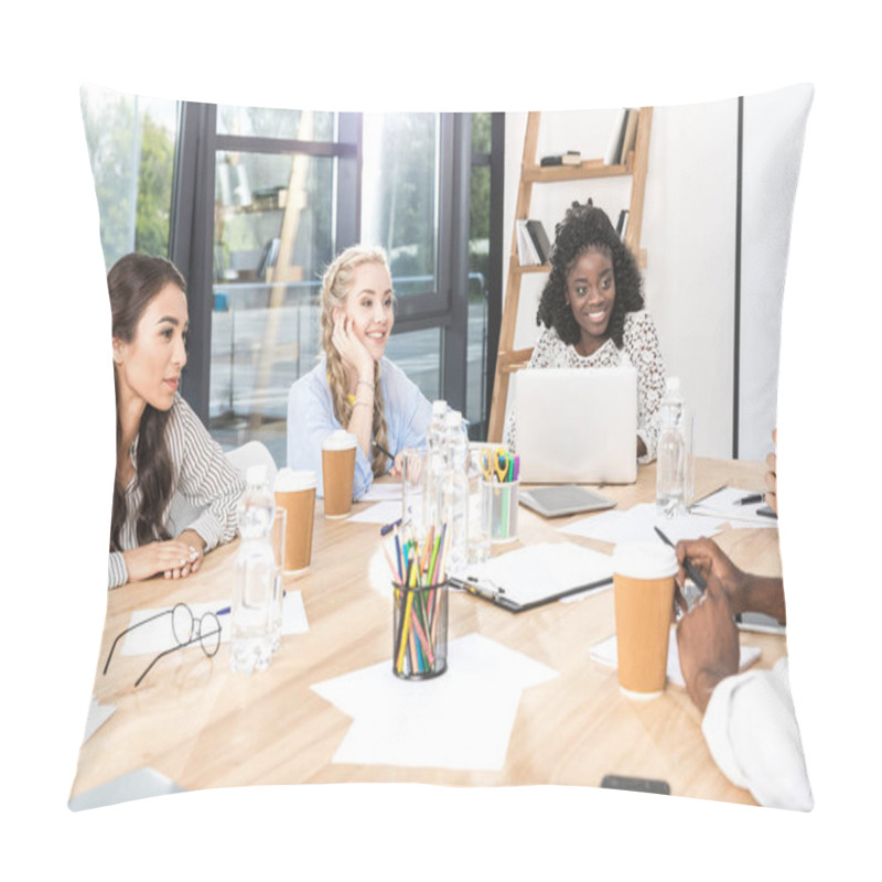 Personality  Multicultural Businesspeople During Seminar Pillow Covers