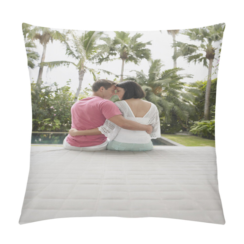 Personality  Couple Relaxing In Garden Pillow Covers