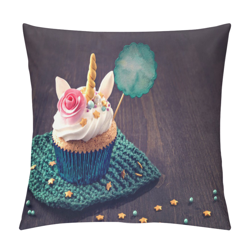 Personality  Unicorn Cupcake For Party Pillow Covers