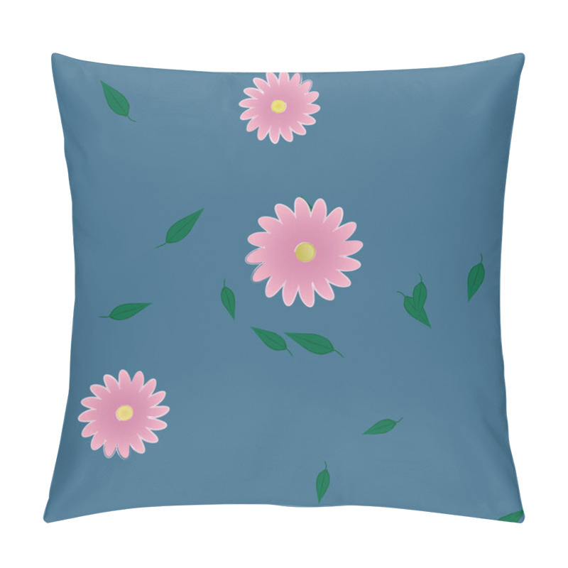 Personality  Beautiful Floral Seamless Background With Flowers Vector Illustration Pillow Covers