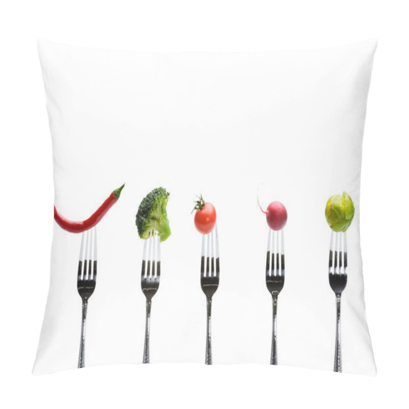 Personality  Fresh Vegetables On Forks Pillow Covers