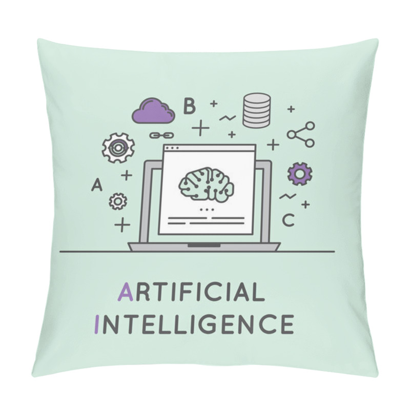 Personality  Artificial Intelligence And Machine Learning Concept Pillow Covers