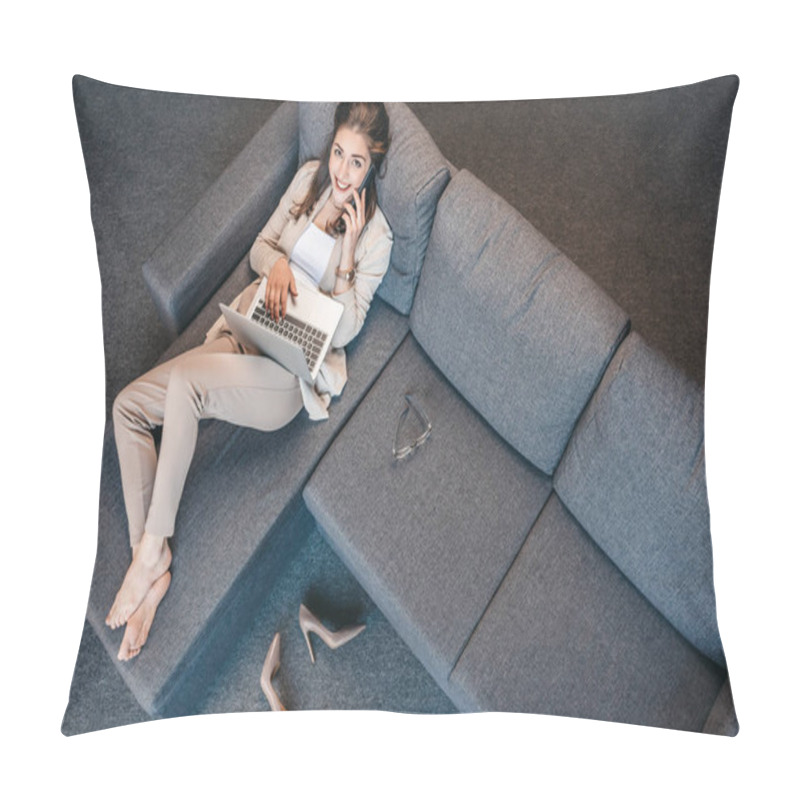 Personality  Woman Working At Home  Pillow Covers