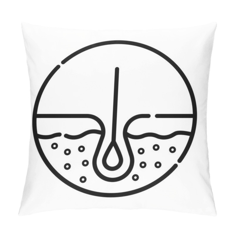 Personality  Hair Icon Isolated Human Removal Grow Medical Bulb Pillow Covers