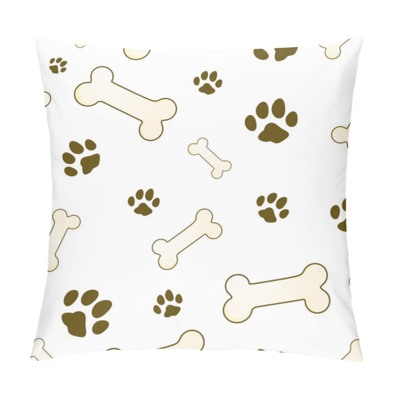 Personality  Bone And Paw Texture Pillow Covers