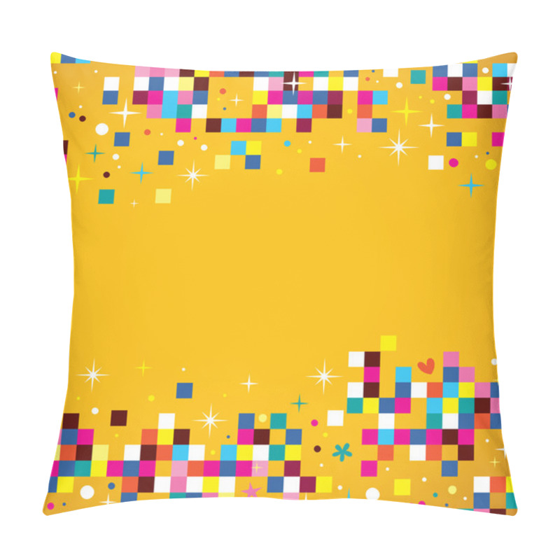 Personality  Fun Pixel Squares Background Design Element Pillow Covers