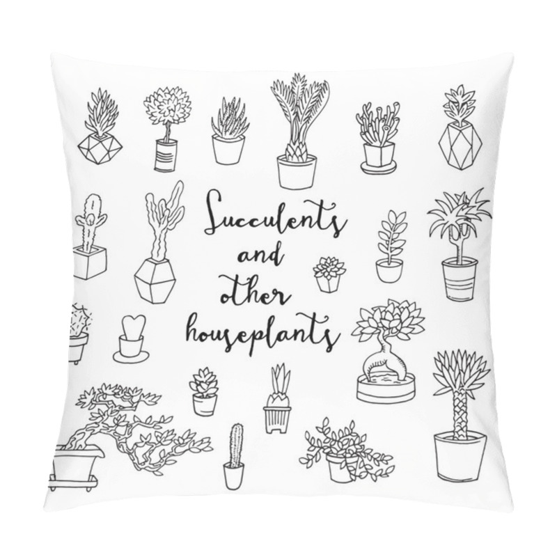 Personality  Succulents And Other Houseplants Pillow Covers