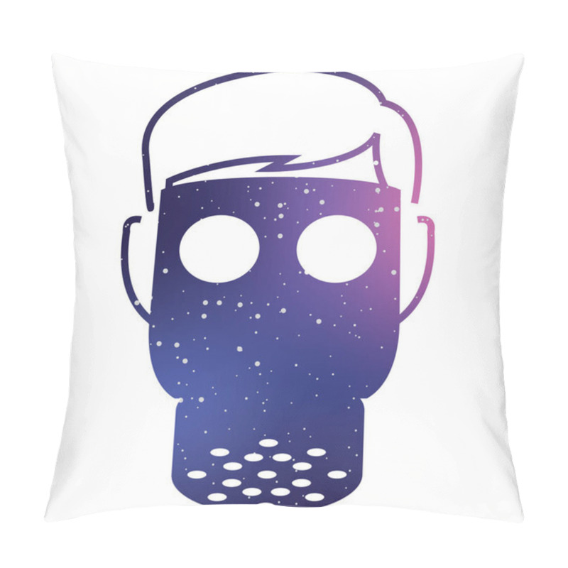 Personality  Illustrated Icon Isolated On A Background - Gas Mask Pillow Covers