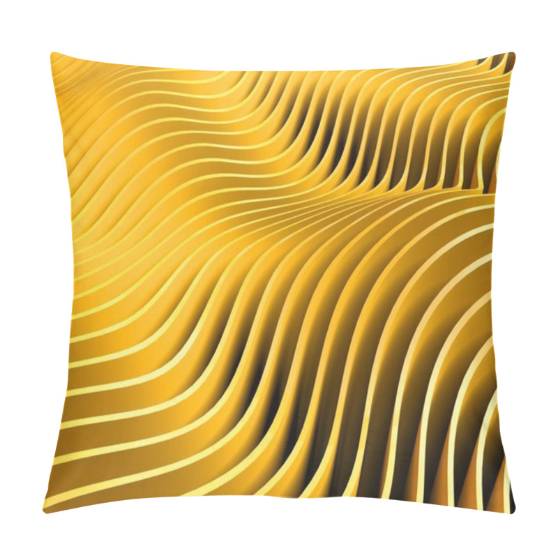 Personality  3d Wavy Lines On White Pillow Covers