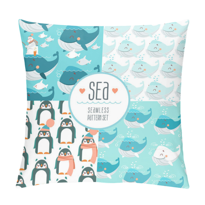 Personality  Cute Sea Seamless Patterns Pillow Covers