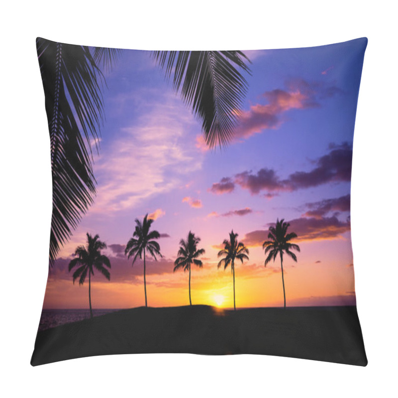 Personality  Hawaiian Palm Tree Sunset Pillow Covers