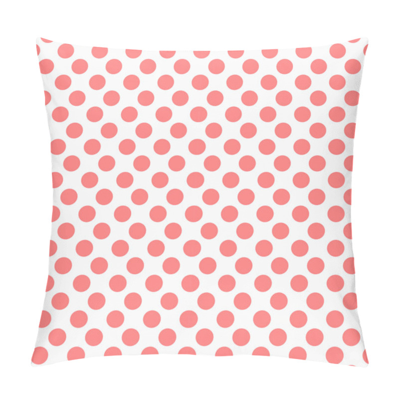 Personality  Red Dots Pattern, Seamless Vector Background Pillow Covers