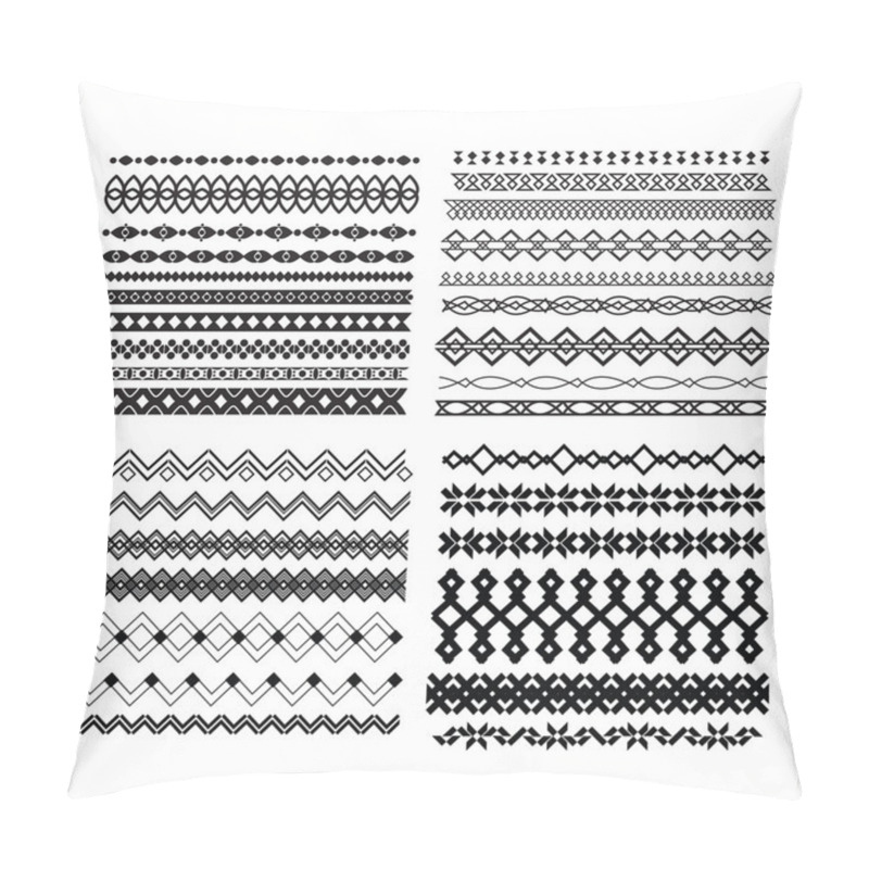 Personality  Set Of Vector Borders And Lines. Design Geometric Elements Pillow Covers