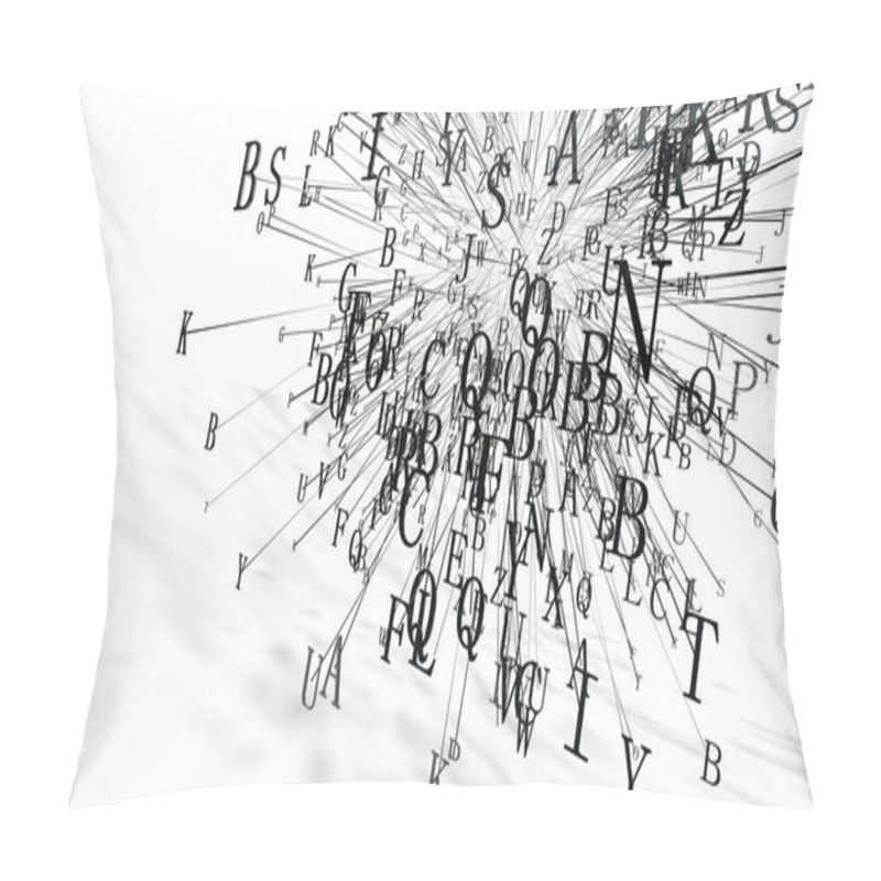 Personality  3d Illustration.Concept Of  Creative Writing And Literature.The Power Of Words And Language Pillow Covers