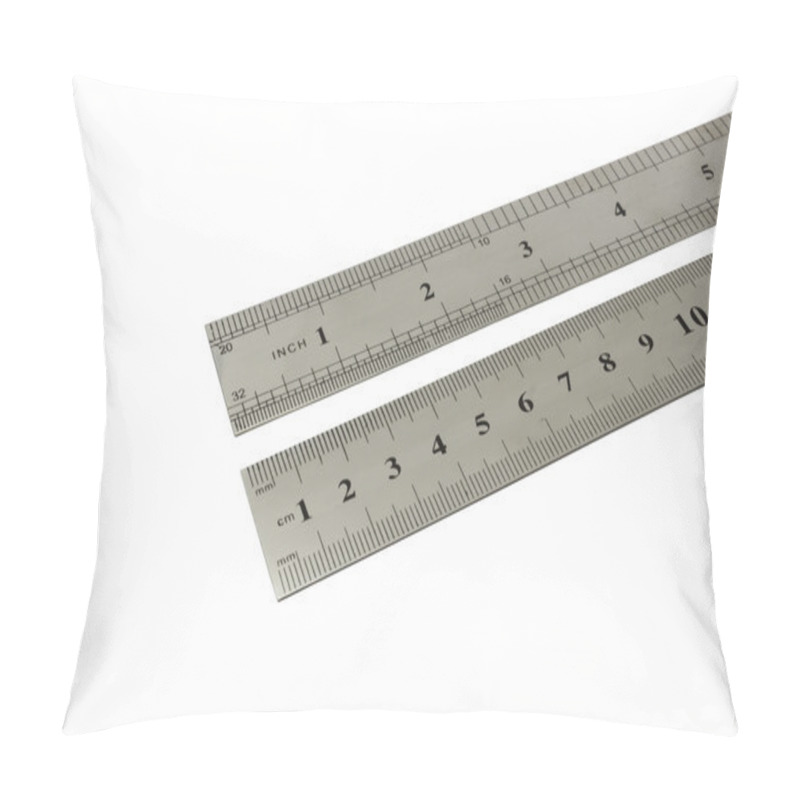 Personality  Inches And Centimeters Metal Ruler Pillow Covers