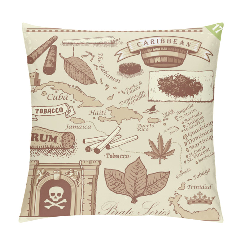 Personality  Pirate Illustrations Set Pillow Covers